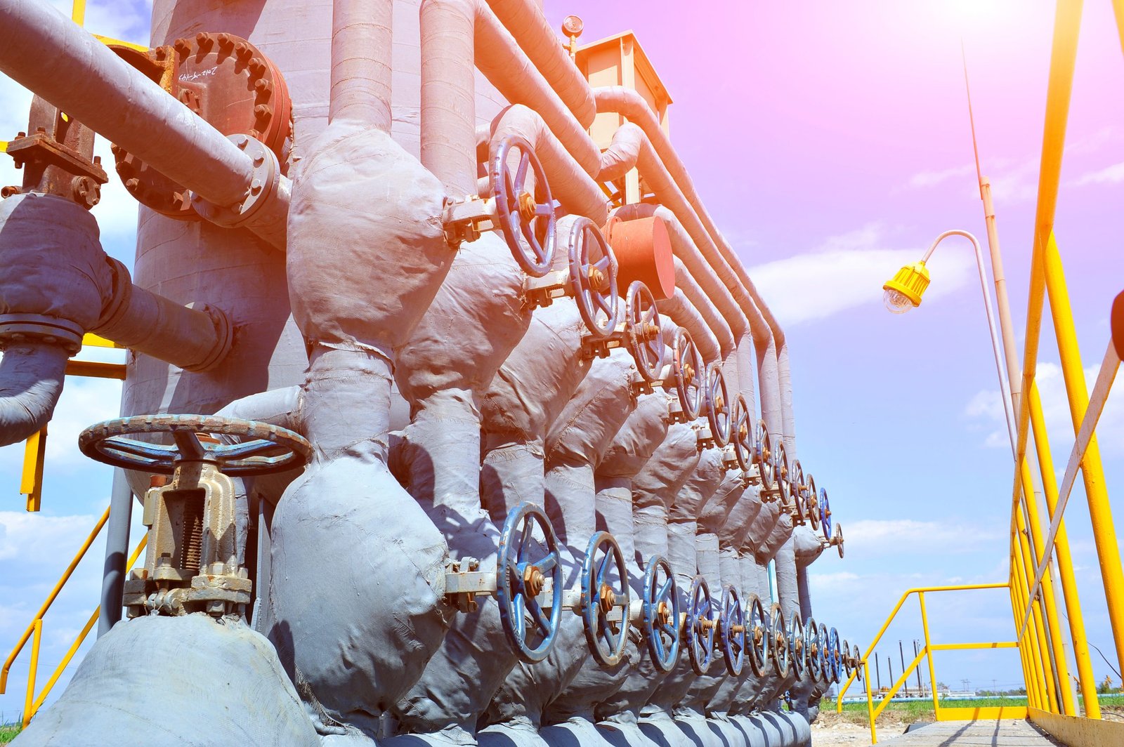 The pipe and valve oil fields